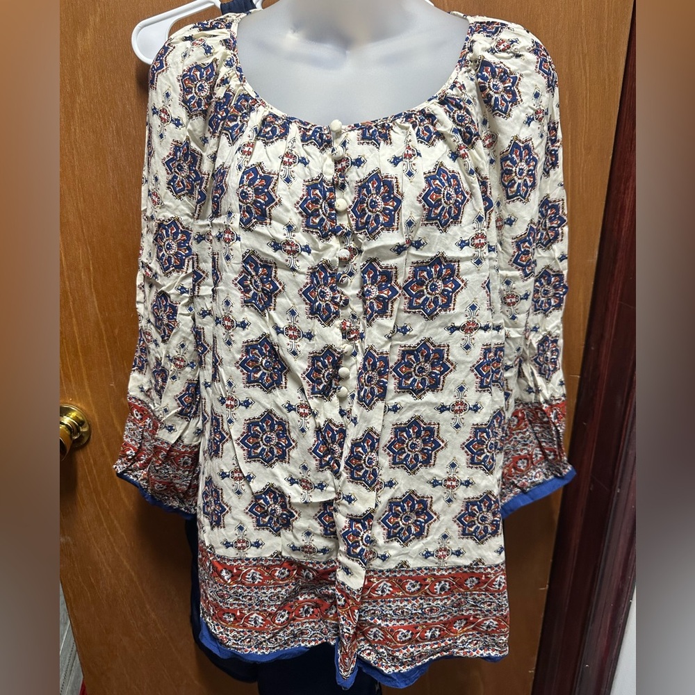 Bohemian Floral Print Women's Top